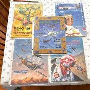 Vintage programs x5 80s Reno National Championship Air Races Reno History